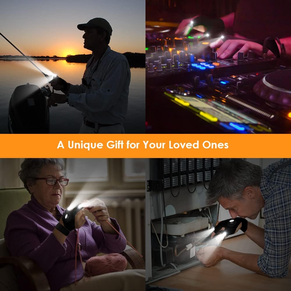 LED Flashlight Gloves – Hands-Free Light Gloves for Repair, Fishing & Camping - PuriLite