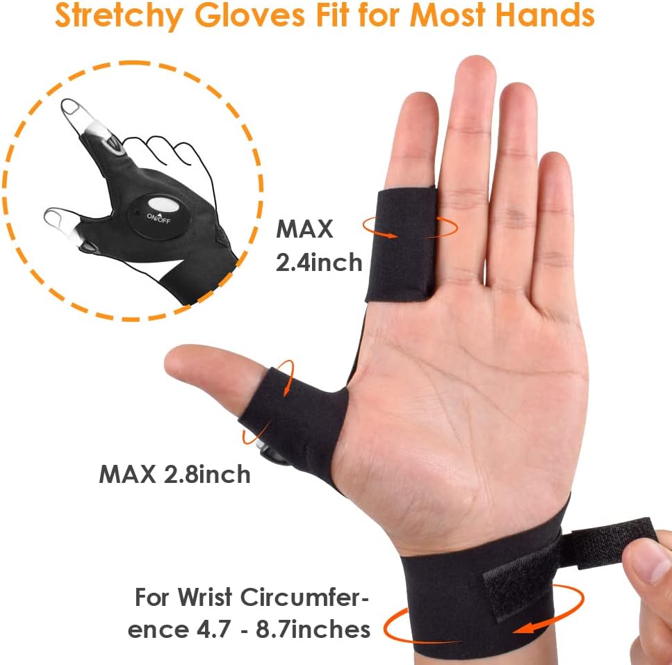 LED Flashlight Gloves – Hands-Free Light Gloves for Repair, Fishing & Camping - PuriLite