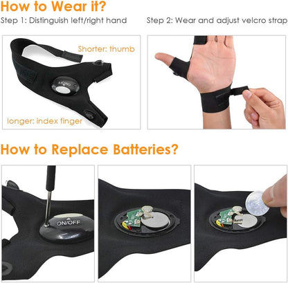 LED Flashlight Gloves – Hands-Free Light Gloves for Repair, Fishing & Camping - PuriLite