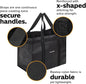 Homemell Heavy Duty Reusable Grocery Bags, Large Collapsible Tote Holds 100 LBS, Extra-Strength Premium Material