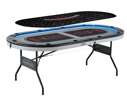 Barrington 10-player Poker Table with LED Lights