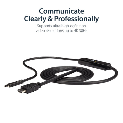 6.6ft (2m) USB C to HDMI Cable 4K 60Hz w/ HDR10 - Ultra HD USB Type-C to 4K HDMI 2.0b Video Adapter Cable - USB-C to HDMI HDR Monitor/Display Converter - DP 1.4 Alt Mode HBR3