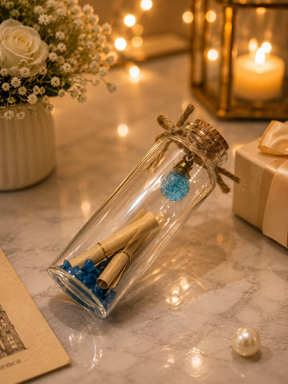 Wish Bottle Light & Wish Bottle – Decorative Glass Bottle | Unique Gift & Home Décor