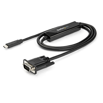 3.3ft (1m) USB C to VGA Cable - 1920x1200/1080p USB Type C to VGA Video Active Adapter Cable - Thunderbolt Compatible - Laptop to VGA Monitor/Projector - DP Alt Mode HBR2
