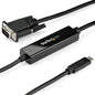 3.3ft (1m) USB C to VGA Cable - 1920x1200/1080p USB Type C to VGA Video Active Adapter Cable - Thunderbolt Compatible - Laptop to VGA Monitor/Projector - DP Alt Mode HBR2