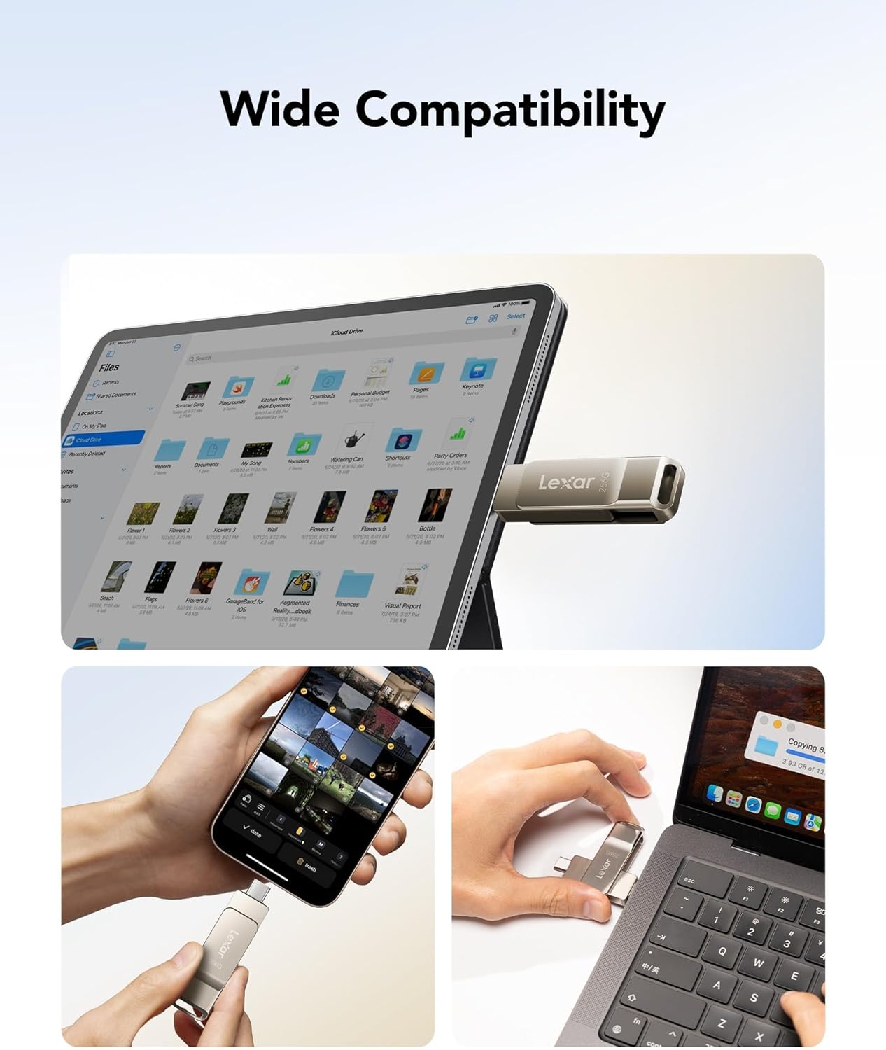 Lexar D40E 256GB Dual Drive USB 3.2 Gen 1 Type-C™ Jump Drive, USB-C Flash Drive Metal Housing Swivel Design Thumb Drive