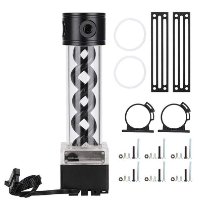 PC Water Cooling Pump Reservoir Combo with PWM Speed Control, Aluminum Pump Tank, 800L/H Flow Rate, 4 Meter Head for Desktop Water Cooling Systems