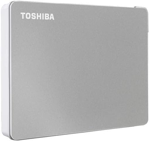 Toshiba Canvio Flex 2TB Portable External Hard Drive USB- C USB 3.0, Silver for PC, Mac, & Tablet - HDTX120XSCAA