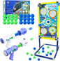 Shooting Game Toy Set for Age 6, 7, 8,9,10+ Years Old Kids Boys/Girls - 2pk Foam Ball Popper Air Guns & Shooting Target & 24 Foam Balls Toys for Kids Boy