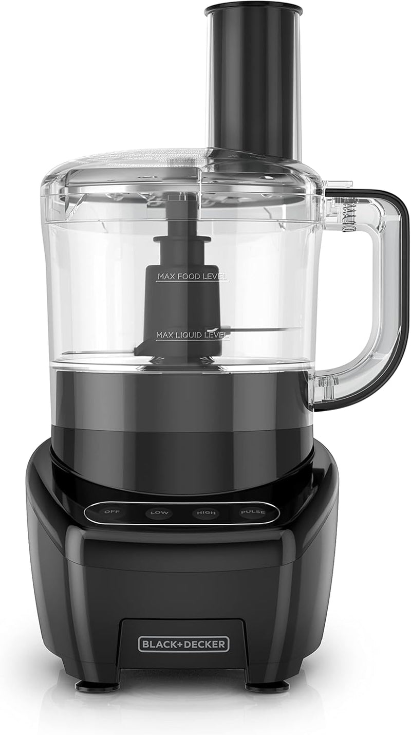 BLACK+DECKER 3-in-1 8-Cup Food Processor, Mutlifunctional and Dishwasher Safe, Black 450W, FP4200BC