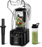 CRANDDI Commercial Quiet Blender 2200 Watt for Kitchen with Soundproof Shield Cover, Heavy Duty High Speed Blender with 80oz Pitcher and Self-Cleaning, K90 Black