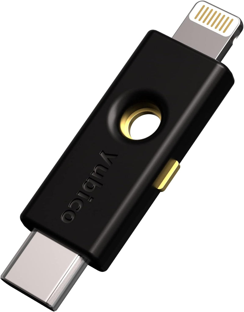 Yubico - YubiKey 5Ci - Multi-Factor authentication (MFA) Security Key for Android/PC/iPhone, Dual connectors for Lighting/USB-C, FIDO Certified