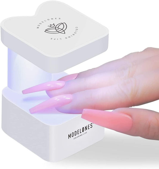 UV Nail Light, Modelones Innovative UV Led Nail Lamp, Mini Gel Nail Lamp for Gel Polish, Quickly-Dry Nail Cure Lamp, Nail Dryer for Travel Manicure, Nail UV Light for Nail Extension System, White