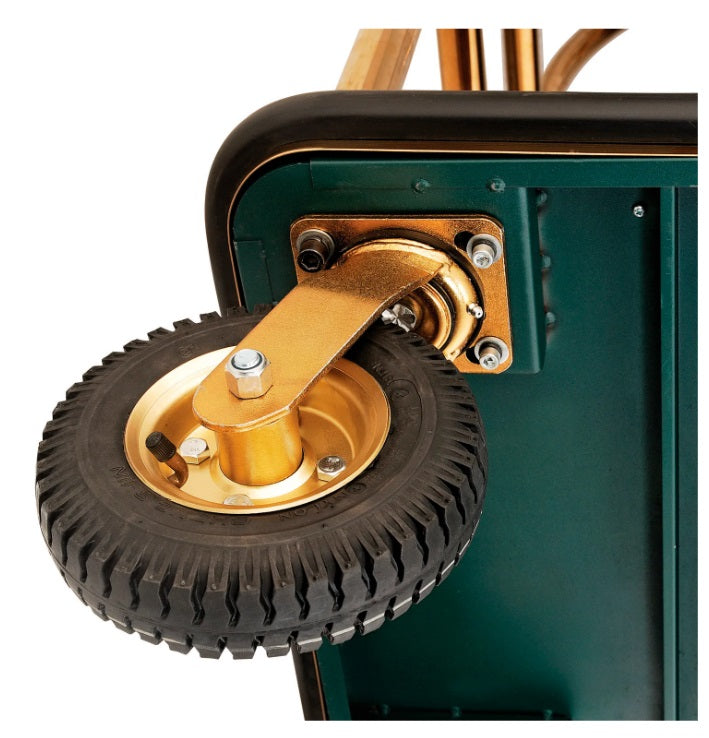Global Industrial™ Bellman Cart Curved Uprights, 8" Pneumatic Casters, Gold Stainless Steel