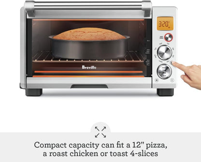 Breville The Smart Oven® Compact Convection, Small Electric Oven, BOV670BSS, Brushed Stainless Steel