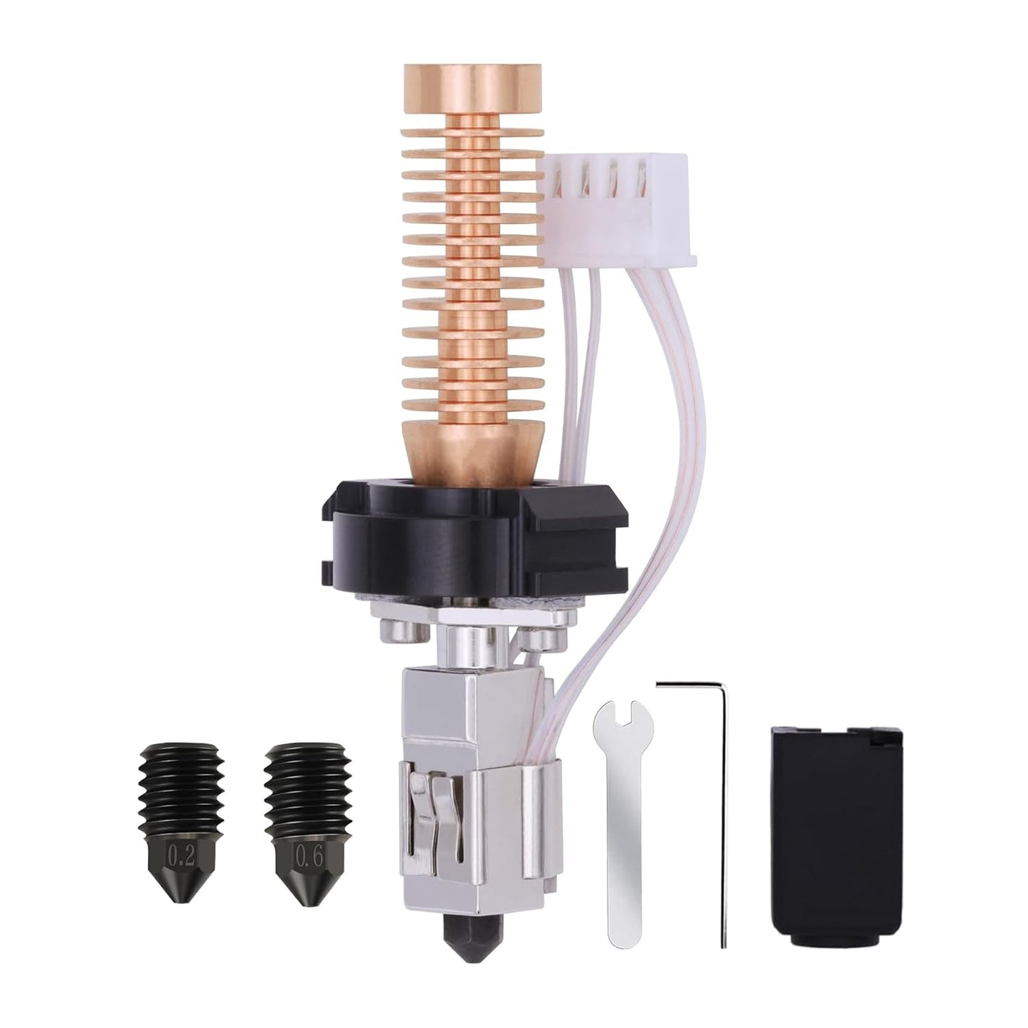 Upgrade Hotend Kit for Flashforge Adventurer 5M/5M Pro, Quick Replaceable Hot End Assembly 0.2/0.4/0.6mm Hardened Steel Nozzle for Adventurer 5M 3D Printer Part
