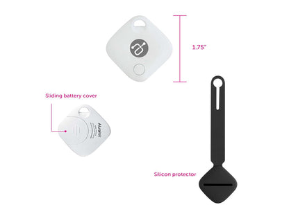 ALURATEK TRACK TAG TRACKER WITH APPLE FIND MY (IOS ONLY)-5 PACK