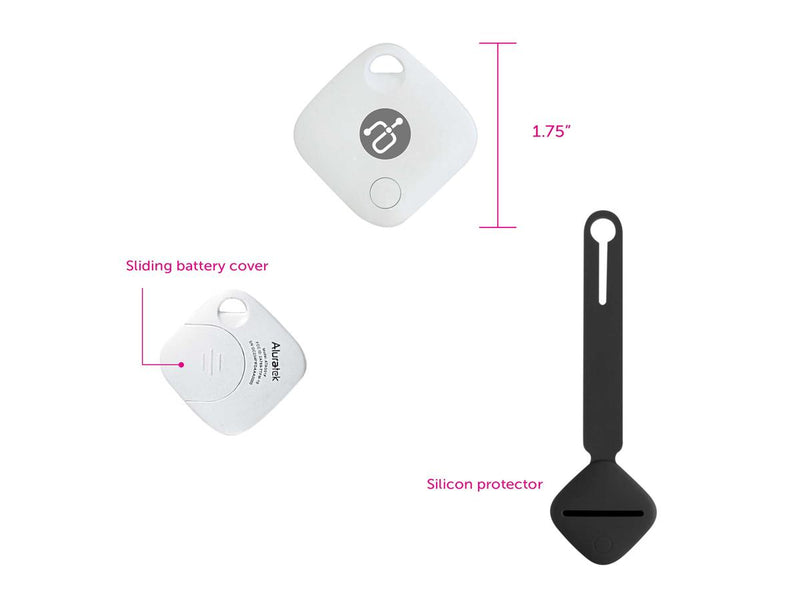 ALURATEK TRACK TAG TRACKER WITH APPLE FIND MY (IOS ONLY)-5 PACK