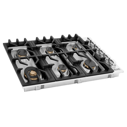 ZLINE 36 Inch Gas Cooktop | 6 Sealed Burners, 65,200 BTU & Stainless Steel