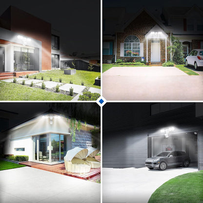 SANSI LED Security Lights Motion Sensor Light Outdoor, Dusk to Dawn Flood Light Outdoor, 30W 4000lm 5000K Motion Light, IP65 Waterproof Motion Sensor Flood Light Exterior Light, White