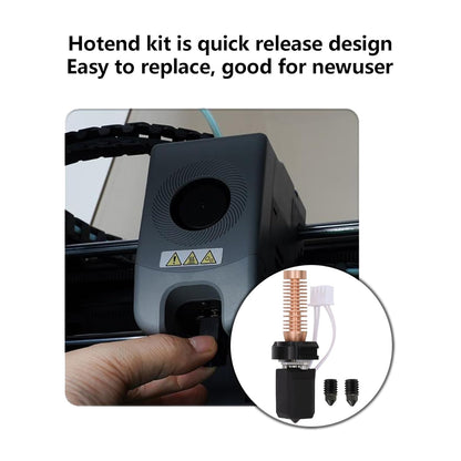 Upgrade Hotend Kit for Flashforge Adventurer 5M/5M Pro, Quick Replaceable Hot End Assembly 0.2/0.4/0.6mm Hardened Steel Nozzle for Adventurer 5M 3D Printer Part