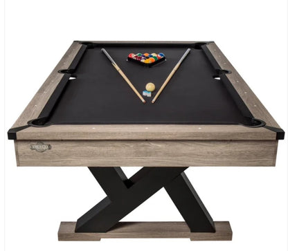 American Legend 90 in. Kirkwood Pool Rustic Finish Modern Billiard Table
