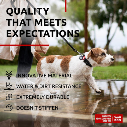 Waterproof Dog Collar - Adjustable Glow Dog Collar for Large Dogs, Small and Medium Dogs - Heavy Duty Dog Collars with Durable Metal Clasp and QR Dog Tag - Glow in The Dark Dog Collars