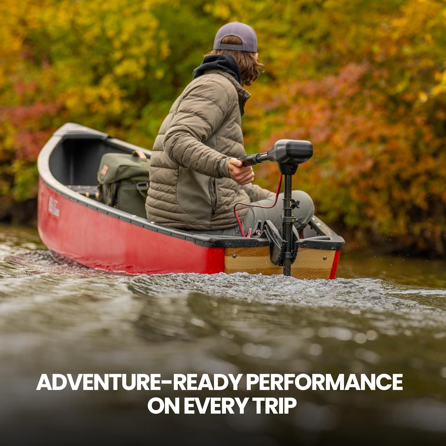 Newport Vessels NV-Series 46lb Thrust Saltwater Transom Mounted Trolling Electric Trolling Motor w/ LED Battery Indicator & 30" Shaft
