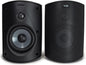 Polk Audio Atrium 6 Outdoor All-Weather Speakers with Bass Reflex Enclosure (Pair, Black), Broad Sound Coverage, Speed-Lock Mounting System