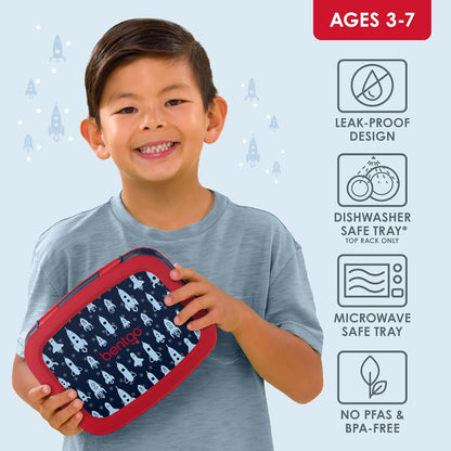 Bentgo Kids Prints (Unicorn) - Leak-Proof, 5-Compartment Bento-Style Kids Lunch Box - Ideal Portion Sizes for Ages 3 to 7 - BPA-Free and Food-Safe Materials