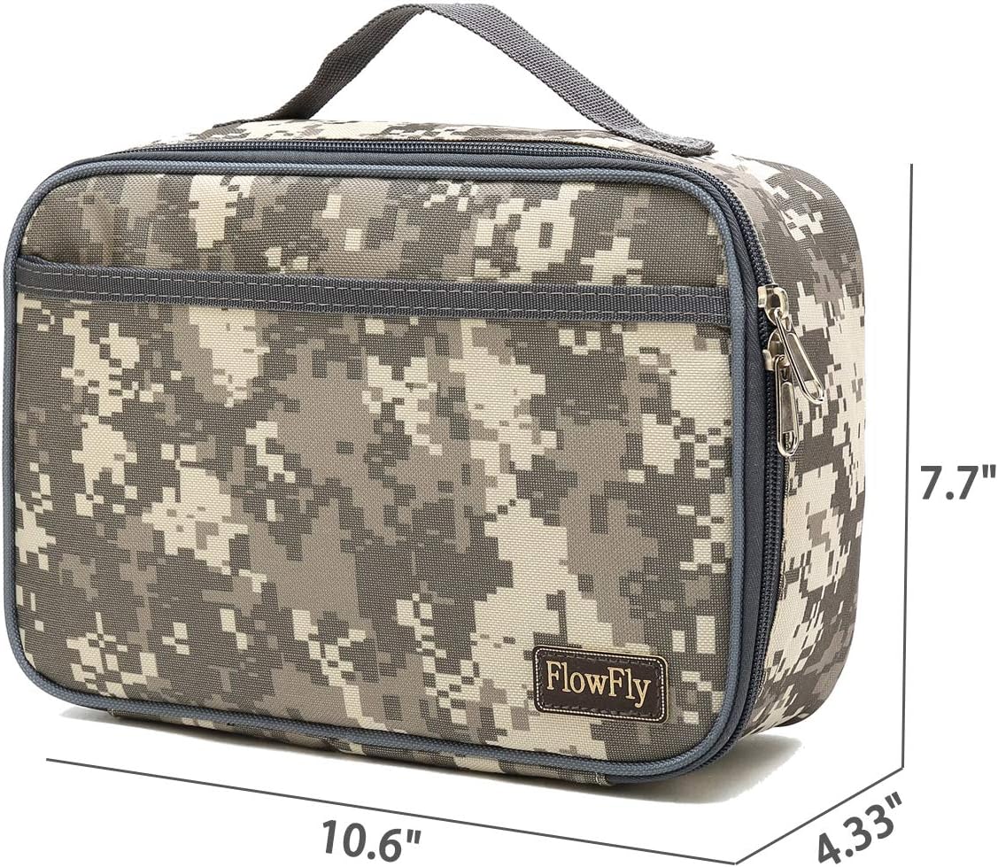 FlowFly Kids Lunch Box Insulated Soft Bag Mini Cooler Back to School Thermal Meal Tote Kit for Girls, Boys, Black