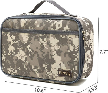 FlowFly Kids Lunch Box Insulated Soft Bag Mini Cooler Back to School Thermal Meal Tote Kit for Girls, Boys, Black
