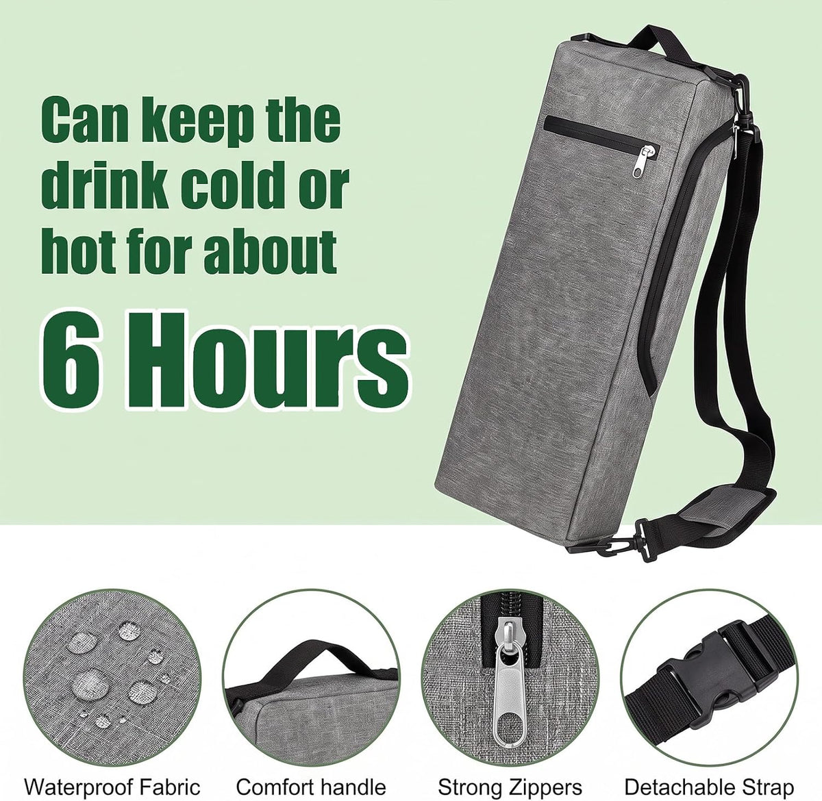 Golf Cooler Bag, Golf Gifts for Men, 6 Can Beer Sleeve