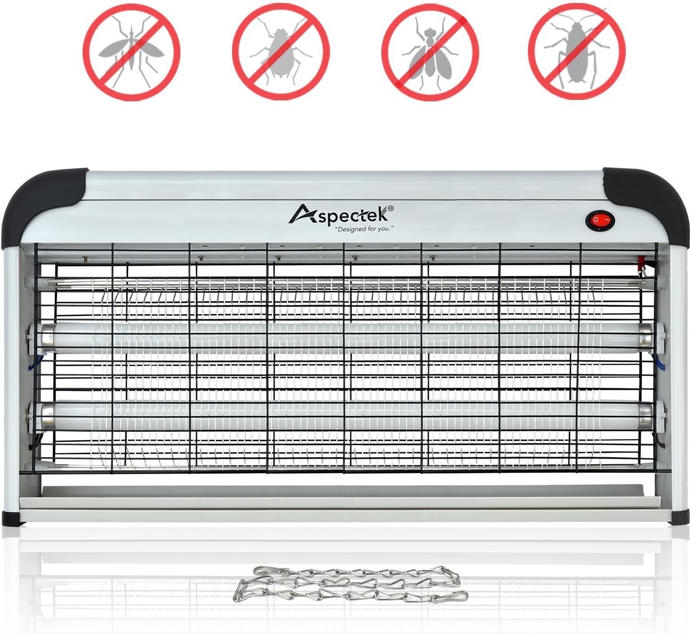 ASPECTEK 40W Insect Fly Killer - Indoor Use,Effective Against Flies, Moths, Mosquitos, Cockroaches, Wasps, Beetles and Bugs