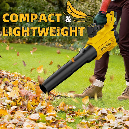 Nelhalt 20V Cordless Leaf Blower, Turbo Boost 600 CFM/125 MPH Compatible with Dewalt 20V Max Battery, Brushless Motor, Variable Trigger and Speed Lock, Ergonomic 3.6LBS for Driveway & Yard, Tool Only