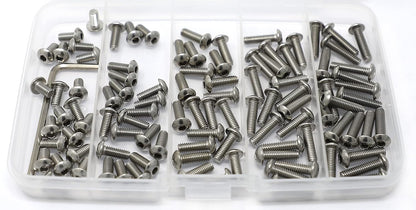 iexcell 50 Pcs M6 x 20mm Thread Pitch 1 mm Stainless Steel 304 Hex Socket Button Head Cap Screws Bolts Kit