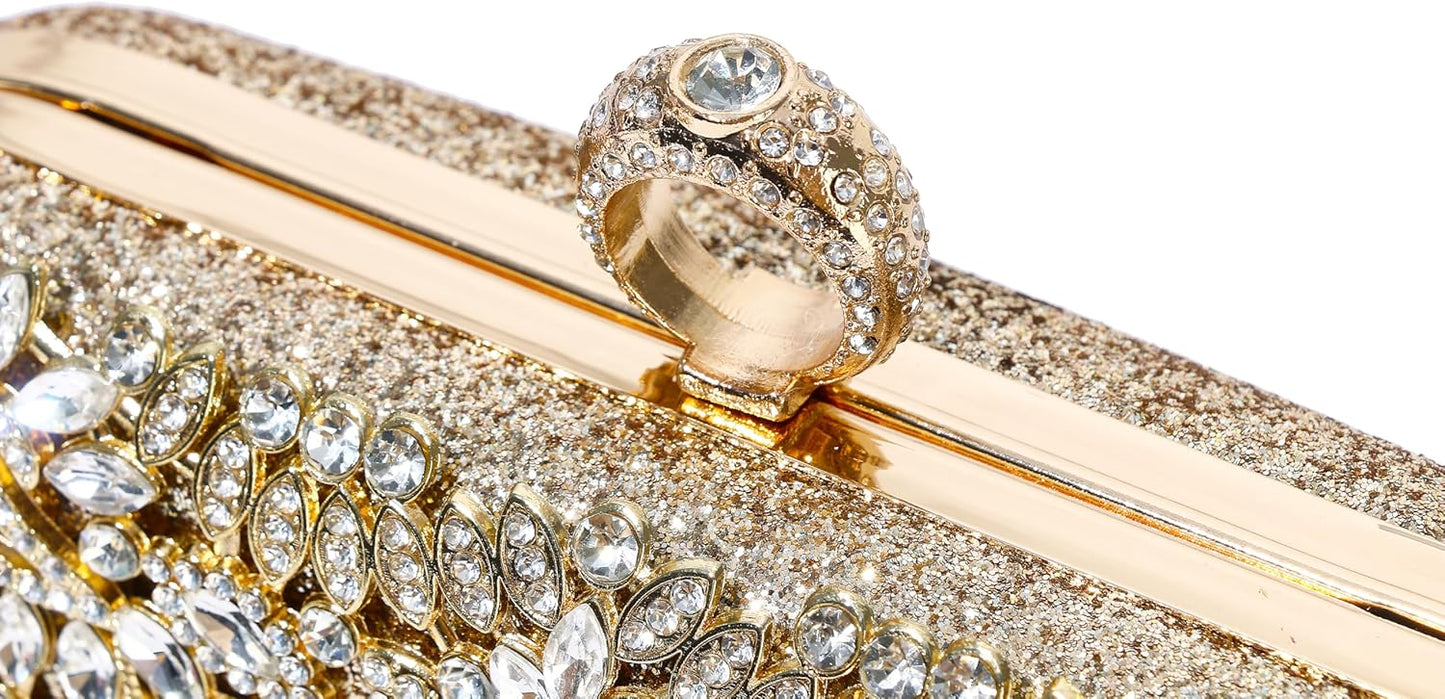 MUDUO Women's Evening Bags Sparkly Rhinestone Clutch Purses for Women Formal Party Prom Crystal Clutch Handbags Wedding Purse