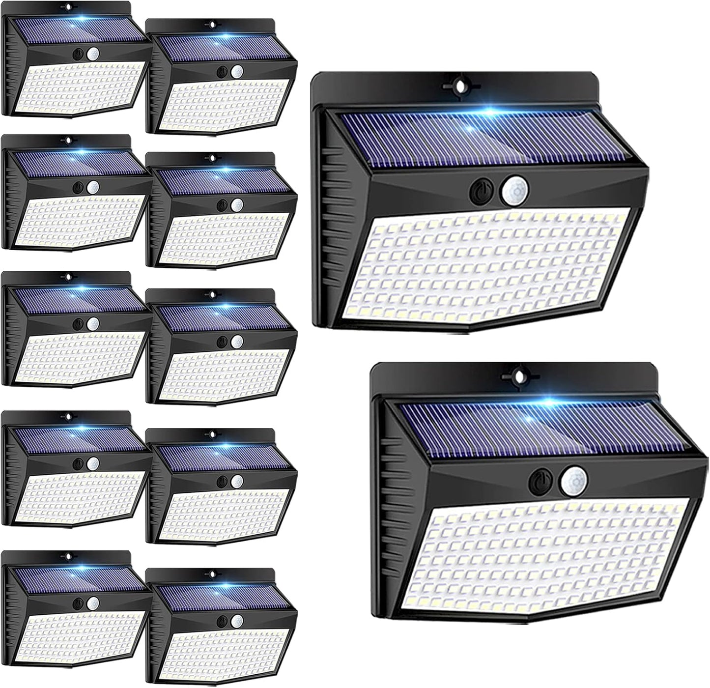 Solar Lights Outdoor, [ 8 Pack/138LED ] Solar Motion Sensor Light Outdoor with 3 Lighting Modes Wireless Waterproof Solar Wall Lights Solar Security Lights for Fence Yard Garden Deck Garage