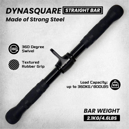 Cable Attachments for Home Gym, LAT Pulldown Attachment, Weight Machine Accessories, Straight Pull Down Equipment, V-Shaped Press Down Bar, Tricep Rope, Exercise & Double D Handle