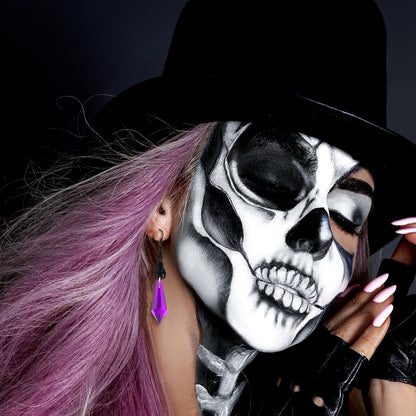 Nylry Halloween Earrings for Women Dangle Bat Earrings Goth Earring Victorian Earring Halloween Accessories Gothic Jewelry Goth Gifts for Women Vampire Costume Accessories Gothic Decorations