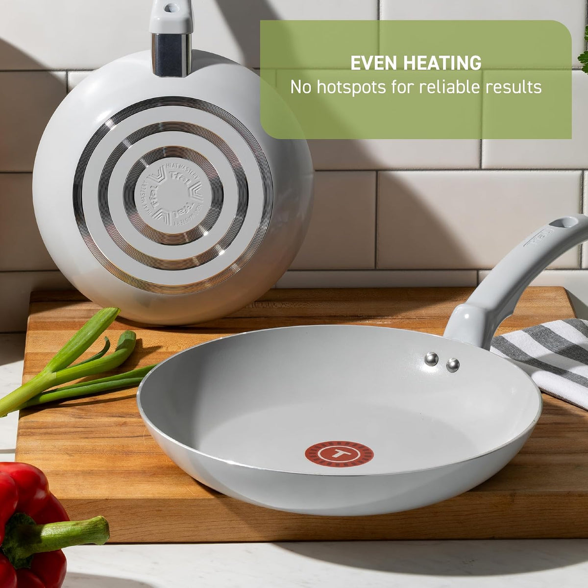 T-fal Refresh Ceramic Nonstick Cookware Set, 20-Piece, Pots and Pans Set