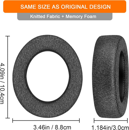 HS60 Earpads, GVOEARS Replacement Ear Pads Cushion for Corsair HS70 HS60 HS50, Softer Durable Knitted Gaming Headset Noise Isolation Earpads (Grey)
