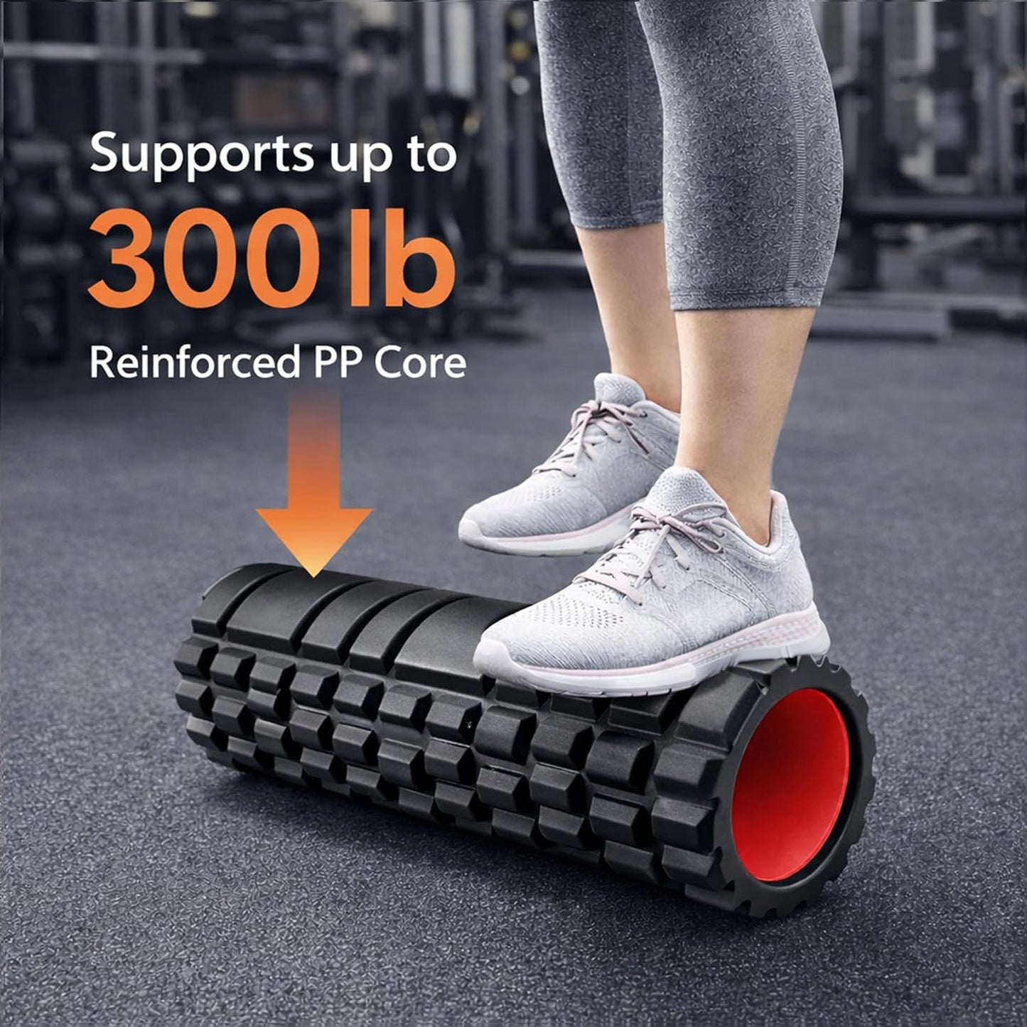Foam Roller Massage Roller | Muscle Recovery Roller | Textured Back Roller | Deep Tissue Foam Roller | Home Gym Exercise Roller - PuriLite