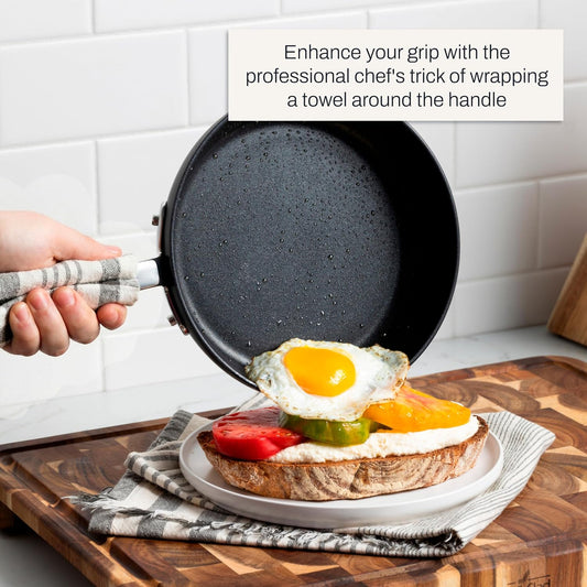 All-Clad HA1 Hard Anodized Nonstick Frying Pan with Lid, 12 Inch Pan Cookware, Medium Grey - 2100090552