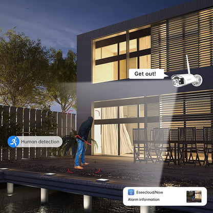 JOOAN【IP67 Weatherproof & H.265+ System】3MP Security Camera System Outdoor,10-Channel NVR&4Pcs FHD 1296P Video Record CCTV Cameras,Waterproof&Good Night Vision,Motion Dectection&Email Alarm,No HDD
