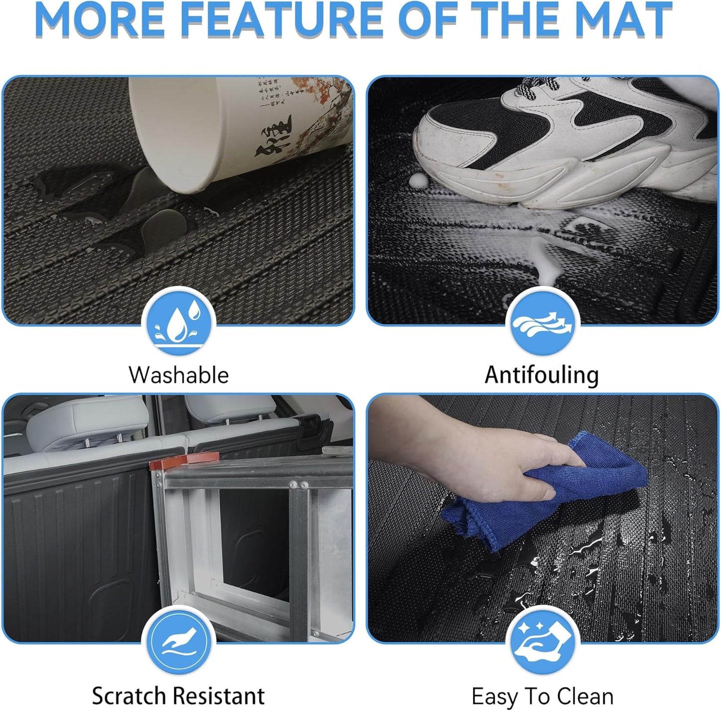 AOMSAZTO Floor Mats & Trunk Mat for 2024 2025 Chevy Equinox EV (Non Fuel),TPE All Weather Protection 2 Rows Car Floor Liners with Cargo Liner for Chevrolet Equinox EV (Non Fuel)