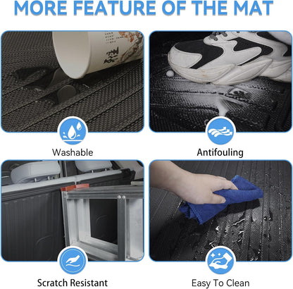 AOMSAZTO Floor Mats & Trunk Mat for 2024 2025 Chevy Equinox EV (Non Fuel),TPE All Weather Protection 2 Rows Car Floor Liners with Cargo Liner for Chevrolet Equinox EV (Non Fuel)
