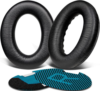 SoloWIT Earpads Cushions for Bose Headphones, Replacement Ear Pads for Bose QuietComfort 15 QC15 QC25 QC2 QC35/Ae2 Ae2i Ae2w/SoundTrue & SoundLink Around-Ear Series - QC25 PL Black&Blue