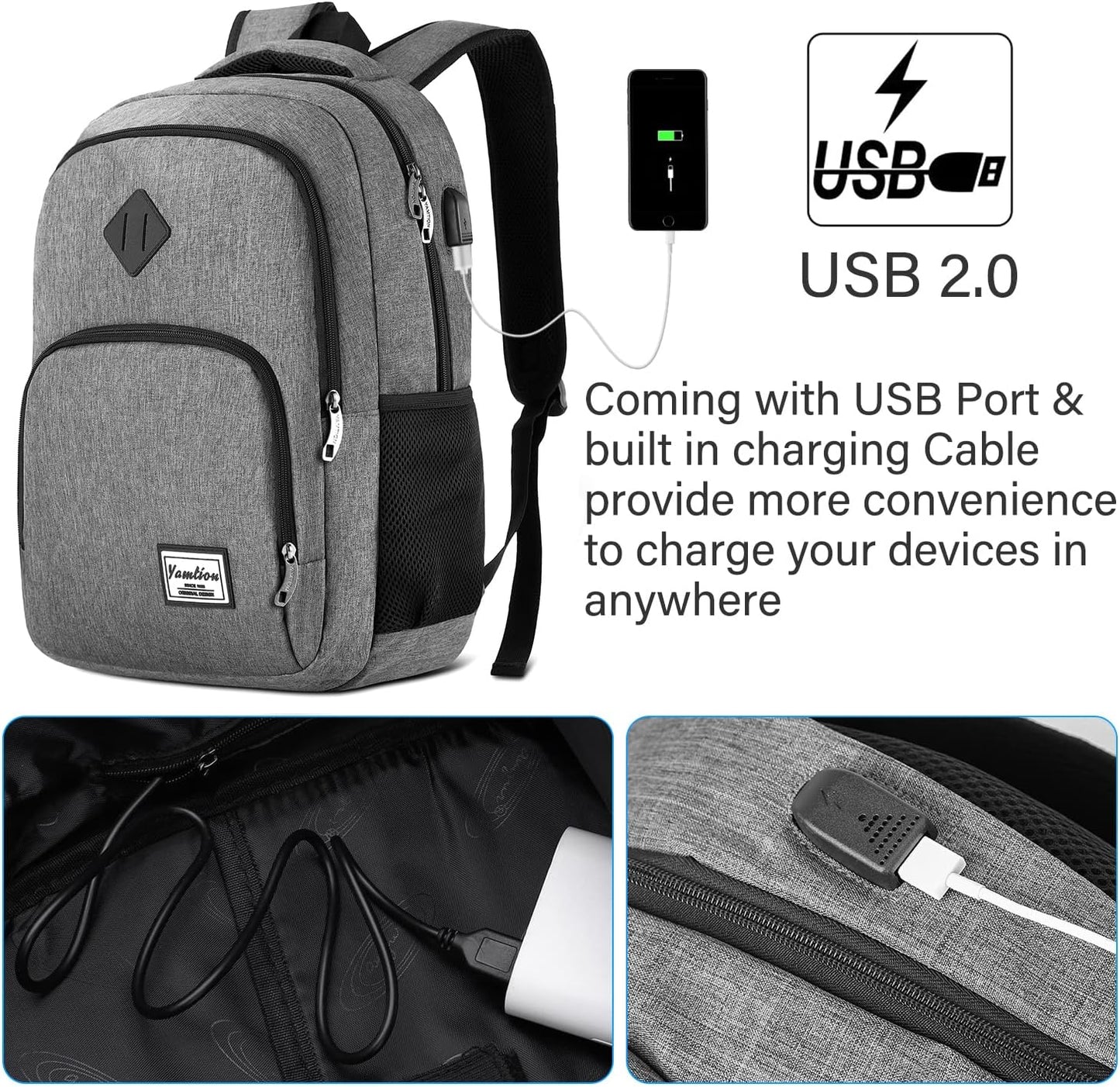 Backpack for Teen Girls,Boys School Backpack for Women with USB,College Backpack,Big Flower