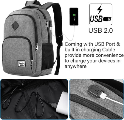 Backpack for Teen Girls,Boys School Backpack for Women with USB,College Backpack,Big Flower